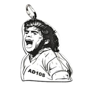 Ciondolo in Argento Busto Diego Maradona 10