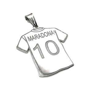 Ciondolo in Argento Maglia Diego Maradona 10