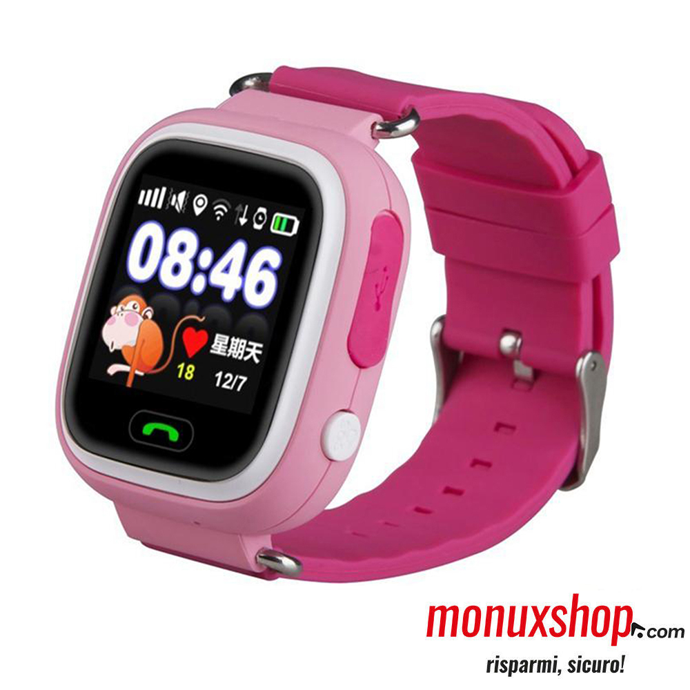 SMARTWATCH BAMBINO LOCALIZZAZIONE GPS ANTI SMARRIMENTO ROSA 